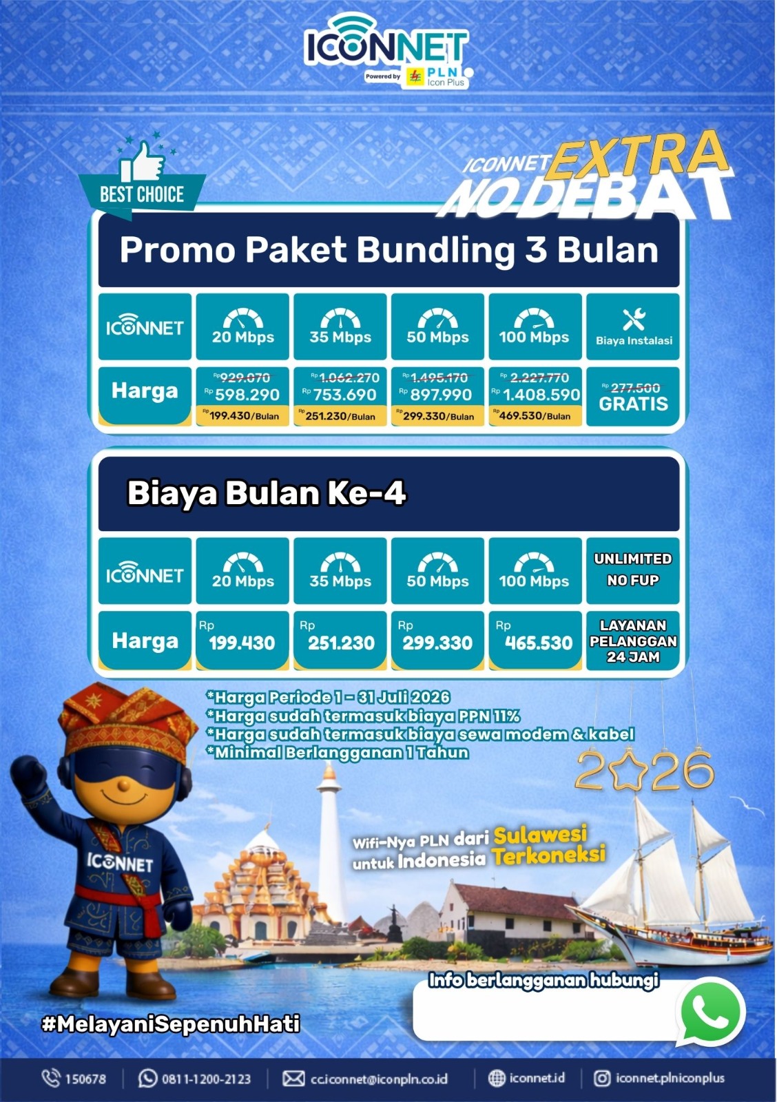 Materi promosi paket ICONNET
